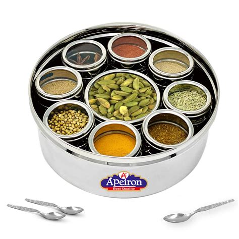 masala box stainless steel|masala container for kitchen.